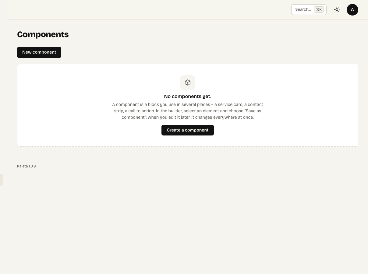 Appearance → Components